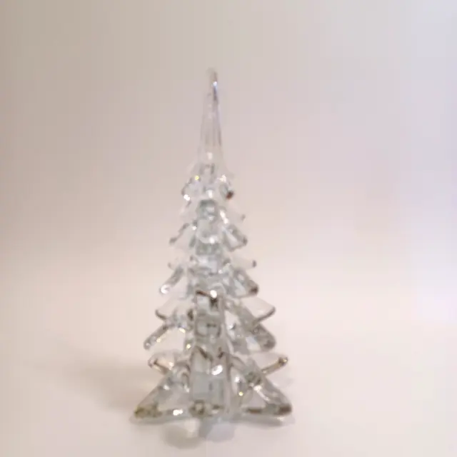 Christmas Tree Clear Heavy Clear 24% Lead Crystal 8 inches