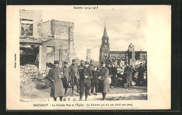 CPA Baccarat, the Grande Rue and the Church, the Reserve that is not cold in the eyes