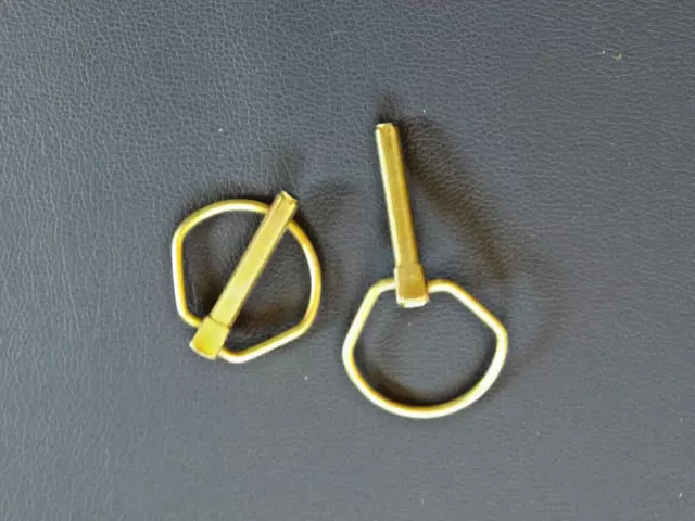 2 Splinte Sicherungssplinte Klappsplinte mit Ring 7 mm bzw. 8 mm