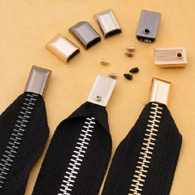 10pcs Metal Zip End Stopper Hardware Zipper End DIY Repair Sewing Accessories
