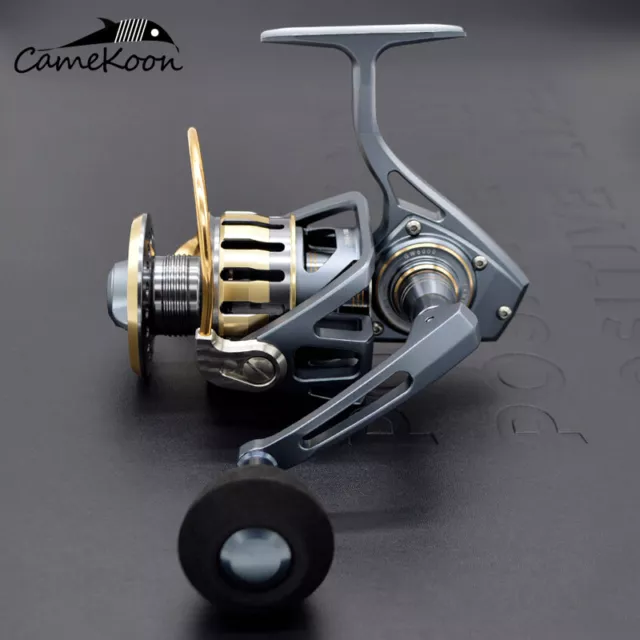 CAMEKOON WT7000 All Aluminum Saltwater Spinning Fishing Reel Max Drag Over  83 LB