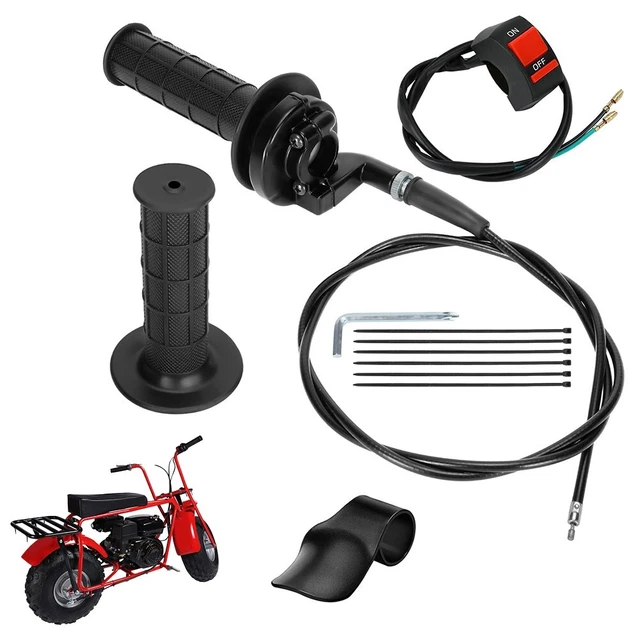 Jeu Poignée D'accélérateur + Câble – Pour Mini Dirt Bikes 50cc-125cc – Noir