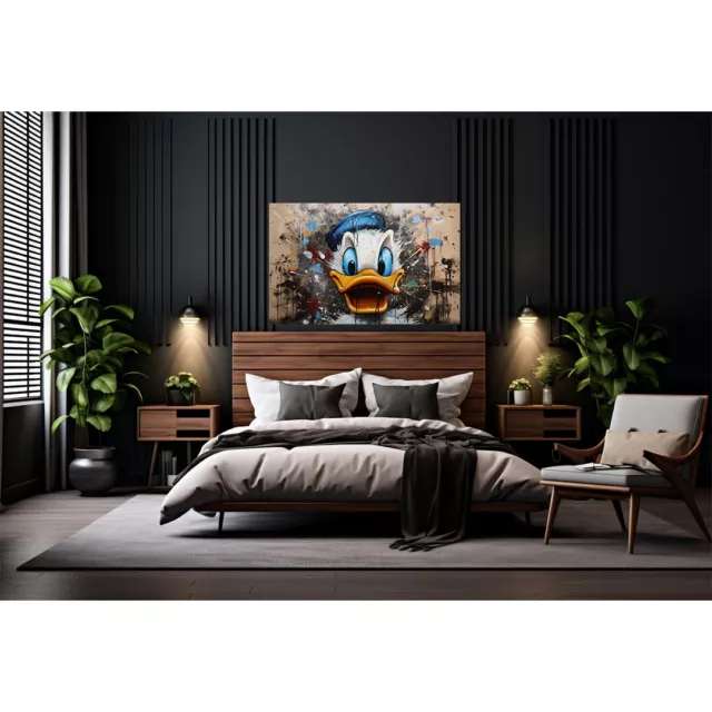 canard donald duck gouache impression numerique illustration Poster Canvas