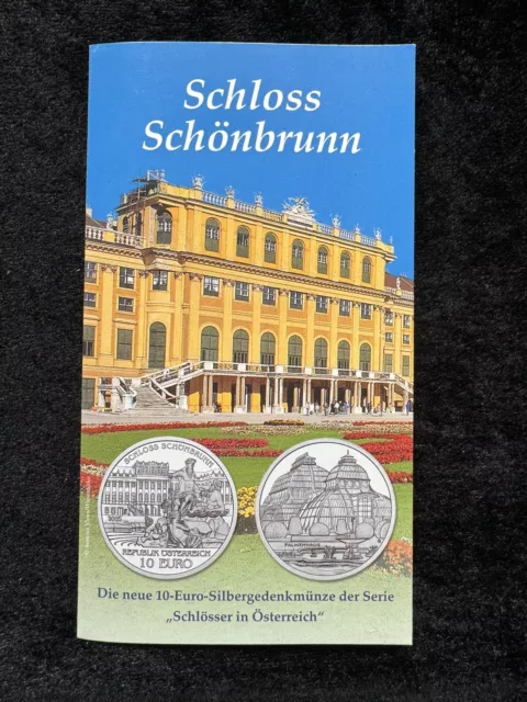 10 Euro Silbermünze Österreich 2003, Schloss Schönbrunn, Handgehoben OVP