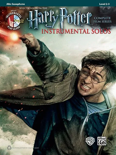 Harry Potter-Instrumental Solos-Alto Saxophone-Music Book/Cd Film Series Sax New