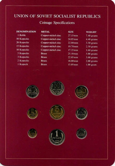 Coin Sets of All Nations USSR Russia UNC 1978-1979 2