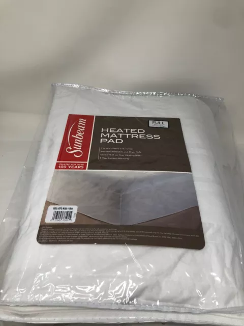 Sunbeam Heated Mattres Pad Full White