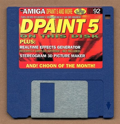 Dpaint 5 CU AMIGA COPERTINA DISCO 92 
