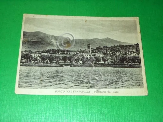 Cartolina Porto Valtravaglia - Panorama dal Lago 1949.