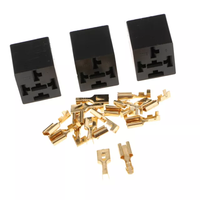 3x Support Prise de Connecteur Pin Relais Câble Sockets Harnais Automobile