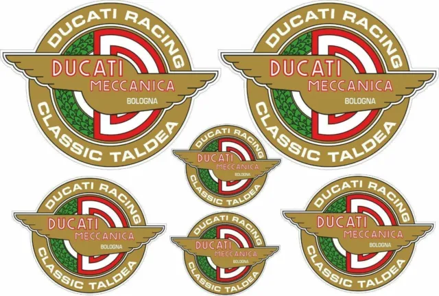 Fe Stickers Ducati Meccanica Ducati Old Vintage Adesivi Aufkleber Decals /951