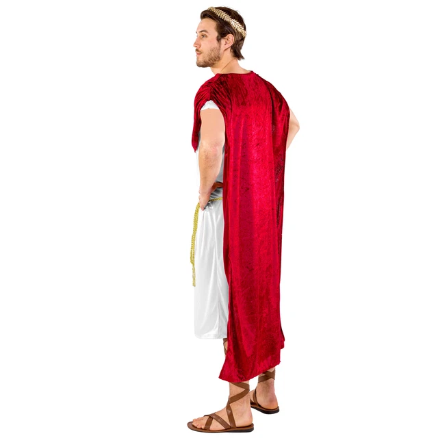 Costume uomo romano troiano spartano costume romano imperatore toga carnevale