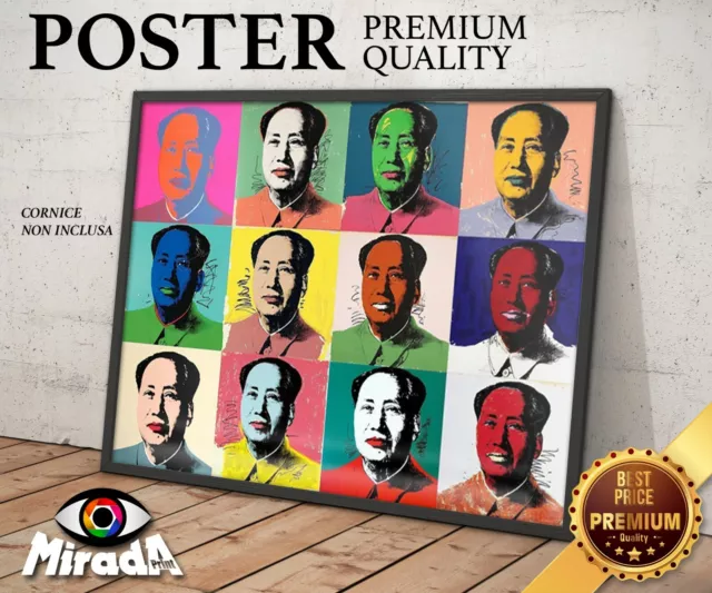 Affiches Pop Art Andy Warhol Mao Tse Tung Couleurs Design Top Quality