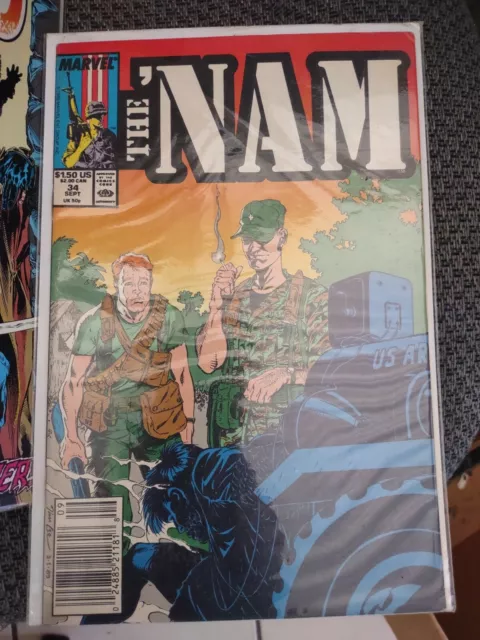 MARVEL The 'Nam #34 1989 Story: Murray, Cover: Lee Vietnam War Newsstand Ed