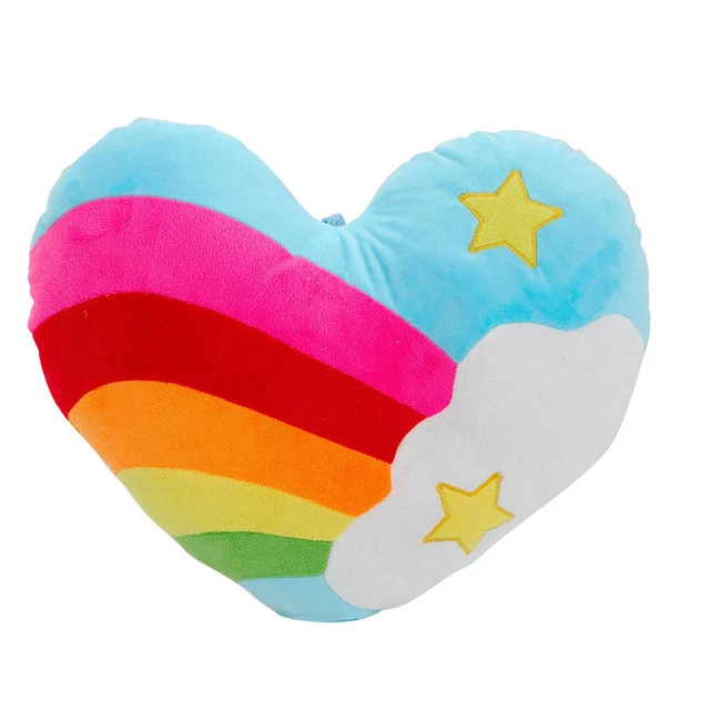 Almohada de corazón arco iris almohada en forma de corazón colorido Pp algodón
