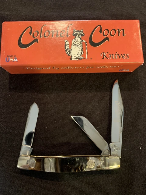 Colonel Coon 3- Blade Coon Stripe Stockman Knife CC26CS Made in USA 1 of 250
