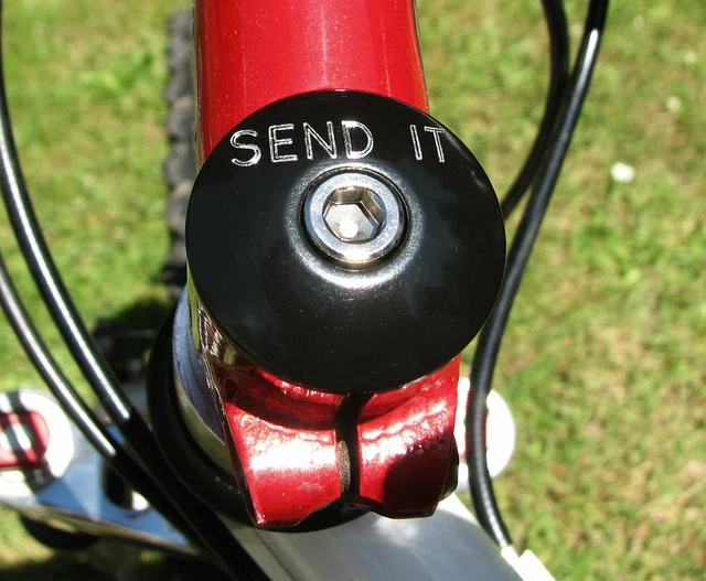 Send It Headset Stem Top Cap 1 1/8" Custom Engraved