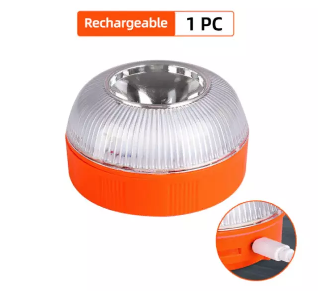 Lumière stroboscopique magnétique rechargeable pour voiture, lumière d'urgence