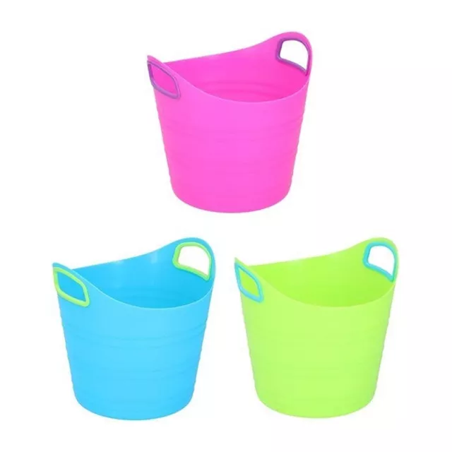 Plastic Ice Bucket Cooler Bowl Flex Party BBQ Summer Party Tub Storage Box 20cm