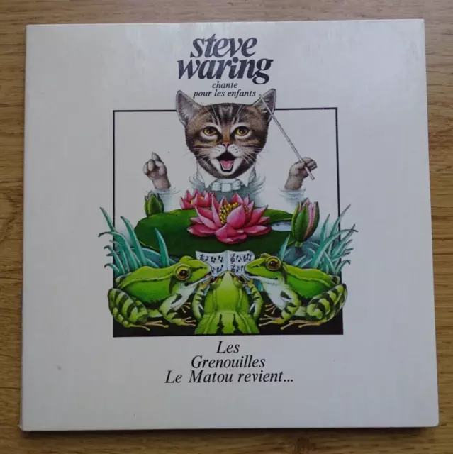 STEVE WARING livre 45t ,  chante pour les enfants , LES GRENOUILLES ,LE MATOU..