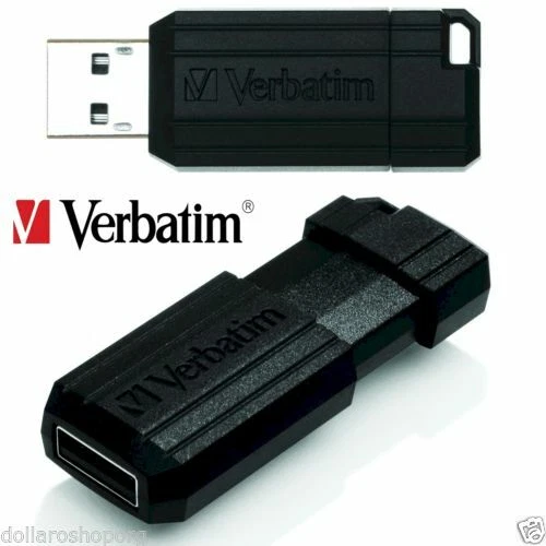 Verbatom PENDRIVE VERBATIM 64GB pinstripe usb 2.0 compatibile 3.0 EUR 21,53 ...