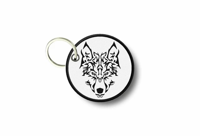 Porte Cle Cles Clef Brode Patch Ecusson Biker Morale Danger Warning DE