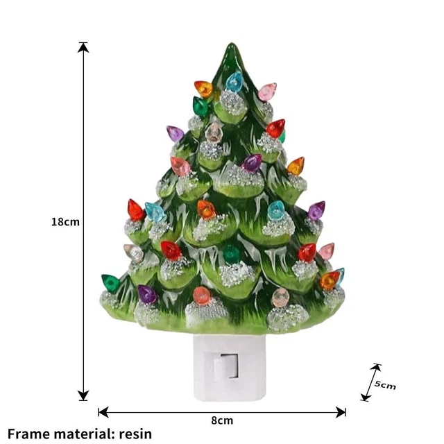WARM LIGHT CHRISTMAS Tree Night Light with ON/Off Switch Festival Lamp
