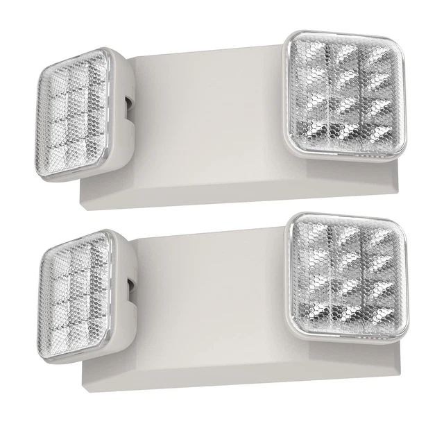 SPECTSUN Emergency Light White, Commercial Emergency Light with Battery Backu...