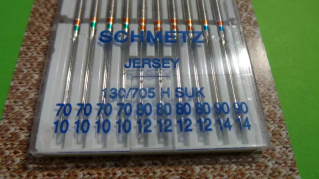 10 Nähmaschinen Nadeln SCHMETZ Jersey Nadel 130/705 H Stärke 70 bis 90 3