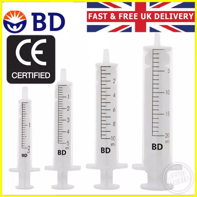 Sterile Syringes 1ml 2ml 5ml 10ml 20ml | Genuine BD DISCARDIT™ II | Value Packs!