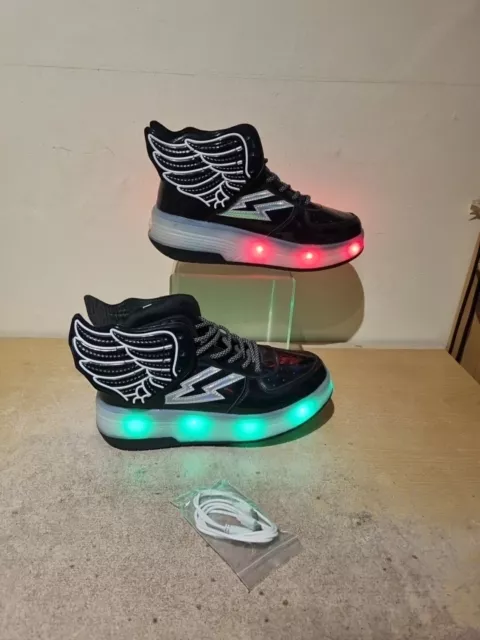 NEW STYLES LED 2 Wheels Boys Girls Skates Shoes Kids Flash Led Roller Shoe (J1)