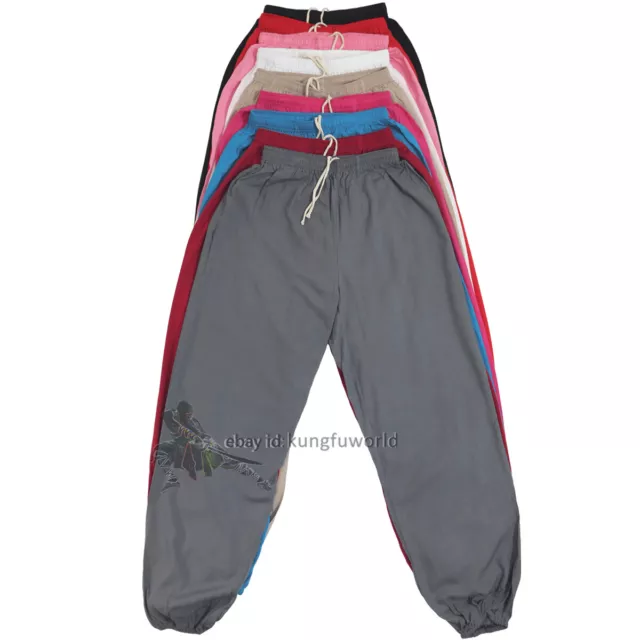 Summer Cotton Kung fu Tai chi Pants Martial arts Shaolin Wing Chun Trousers