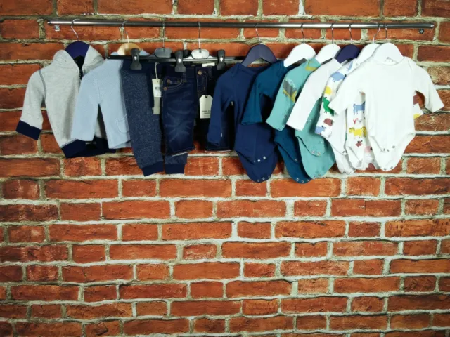 Baby Boy Bundle Age 0-3 Month Gap M&S Etc Leggings Hoodie Cardigan Bodysuit 62Cm