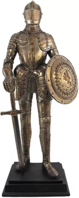 PTC Medieval Knight with Shield and Sword Statue Figurine, 12.75 Inch