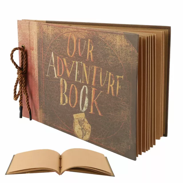 DIY Vintage Photo Album Scrapbook Our Adventure Book Memory Travel Anniversary