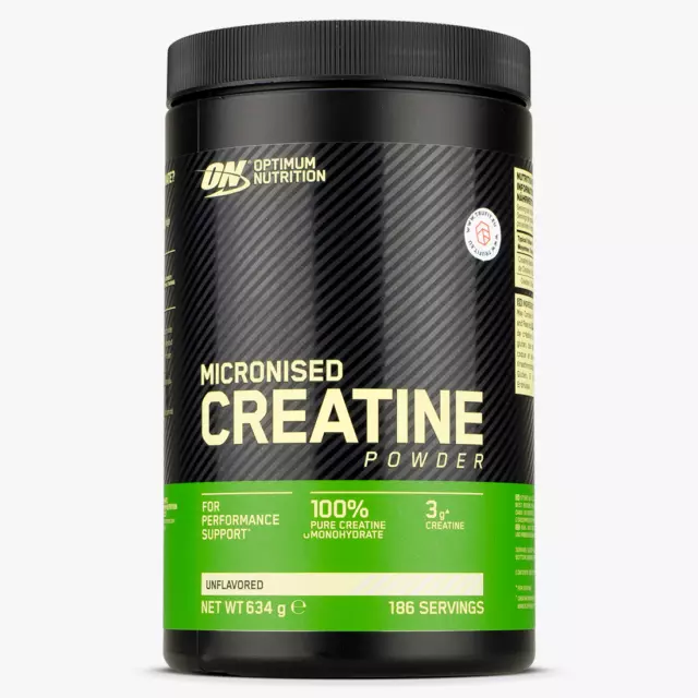 Optimum Nutrition Micronised Creatine Powder 176 Servings 634g + Freebie