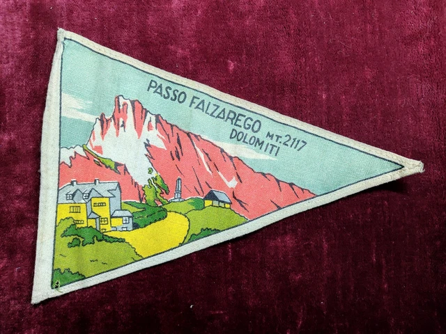 Bandierina 1950 Raduno Vespistico Vespa Club d'Italia Passo Falzarego Piaggio