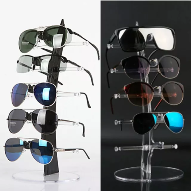 5 Pair Sunglasses Rack Show Plastic Counter Glasses Display Stand Holder