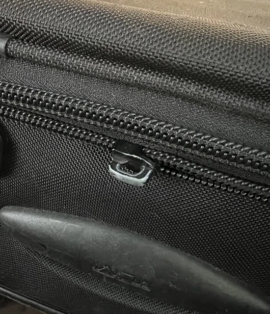 TUMI ALPHA Black Nylon Wheeled Carry-on Suitcase Business 22922DH Expandable 23