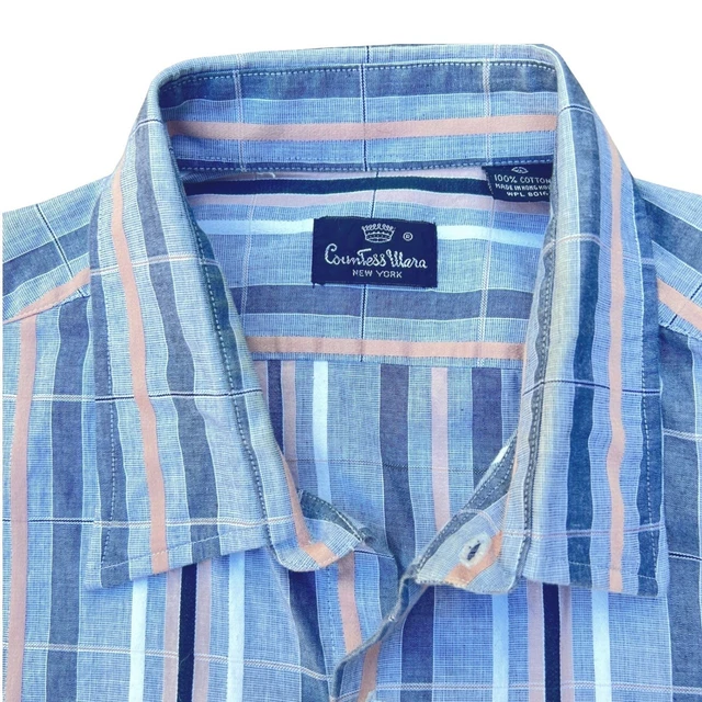 Chemise Levi's Vintage Années 90 - Taille M - Motif Petit Carreaux Abstrait - Coton 100%