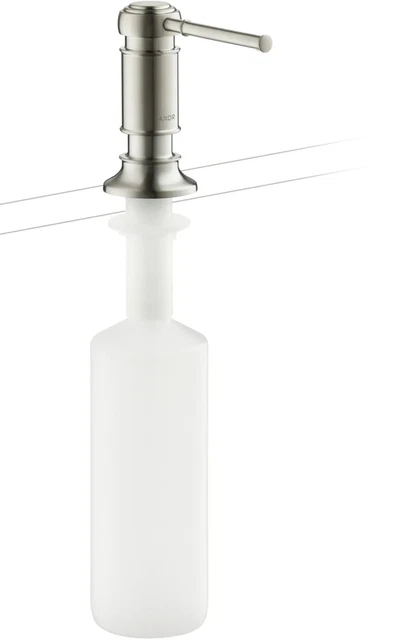 AXOR 42018 MONTREUX Soap Dispenser In Steel Optic, New!!!
