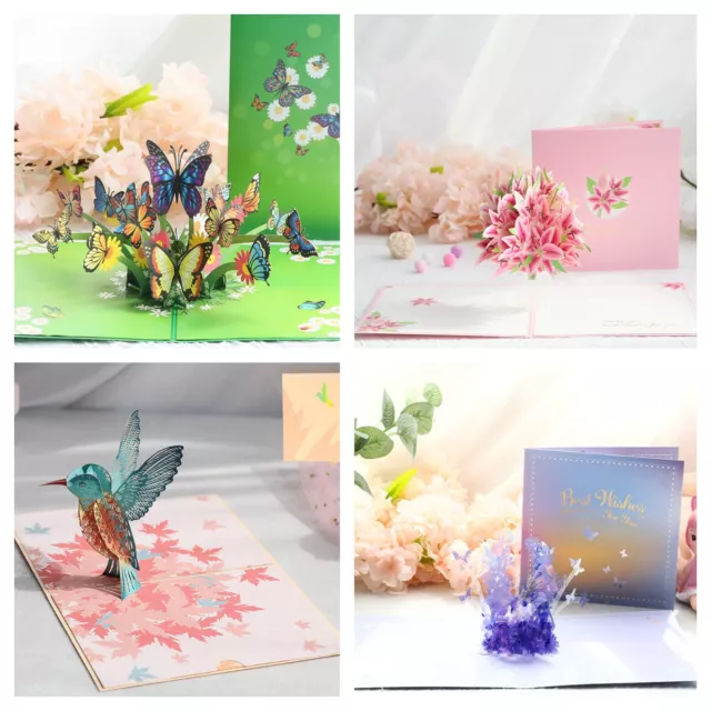 3D PopUp Birthday Greeting Invitation Anniversary Wedding Cards Gift Cards