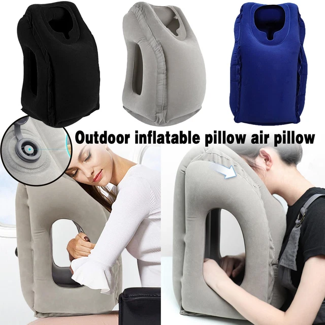 Inflatable Air Cushion Travel Pillow for Airplane Office Nap Rest Neck Head