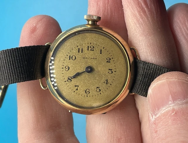 Vintage waltham Trench watch Working Beauty! wrist watch