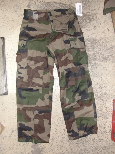 Pantalon De Treillis Militaire Camouflage Centre Europe - Taille 84L - Neuf, Fabrication Française 2023 - Style Montagne