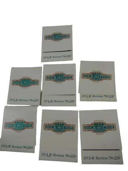 Lot of 6 Full 2 Partial MatchBooks You've Hit Rock Bottom Brewery Portland OR
