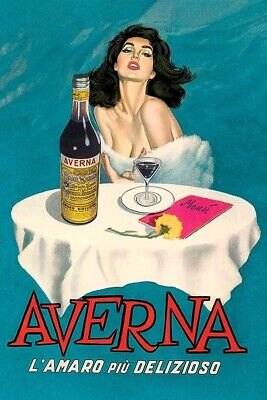 Poster Manifesto Locandina Pubblicitaria Stampa Vintage Aperitivo Cocktail Drink