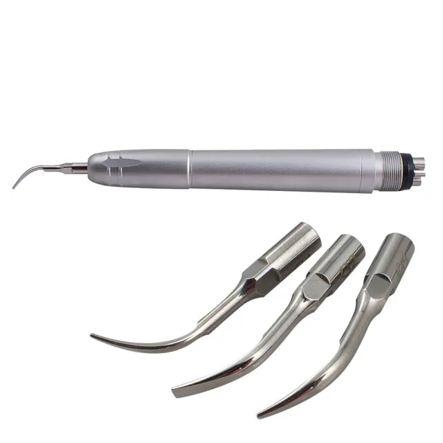 Denshine Durable Dental Piezo Ultrasonic Air Scaler Handpiece 4 Holes w/ 3 Tips