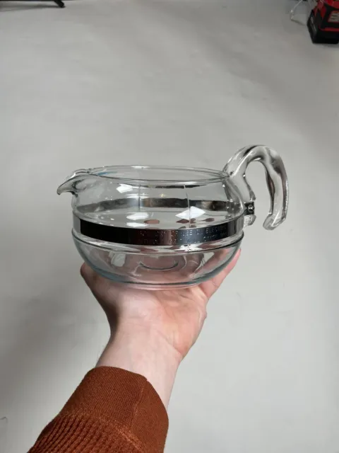 Vintage Pyrex Flameware 8446-B 6 Cup Glass Coffee/Tea  Pot NO LID