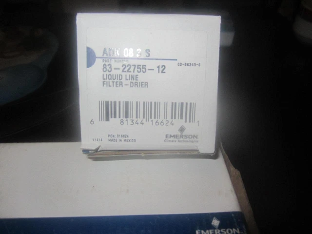 Emerson Adk 08 3 S Liquid Line Filter Drier Nib Part # 83-22755-12 Refridgerant